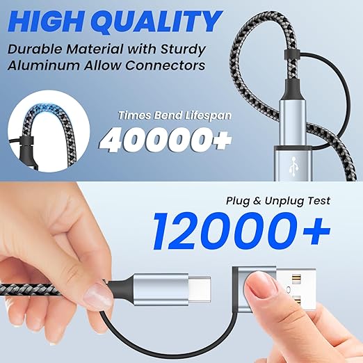 Travel Essentials 4 in 2 Dual Type C Multi Charging Cable - Image 6