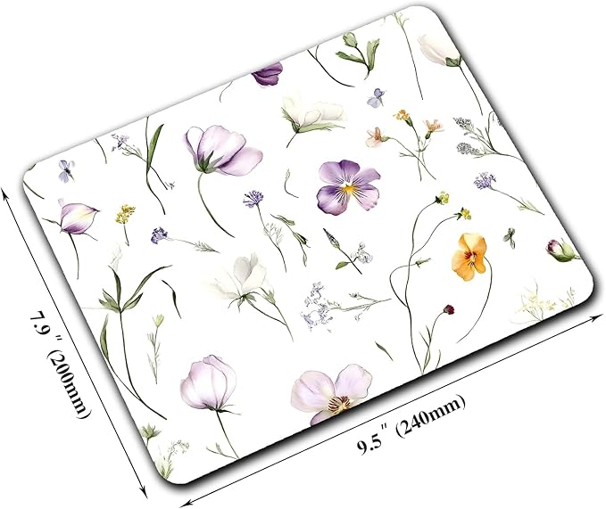 Purple Floral Potted Plants Mouse Pads - Image 2