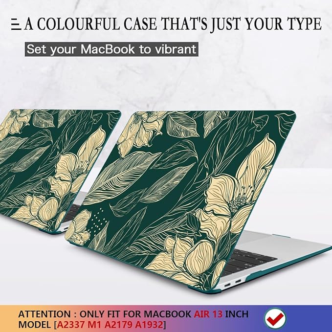 CISSOOK Compatible with MacBook Air 13 inch Case 2022 2021 2020-2018 Release M1 - Image 3