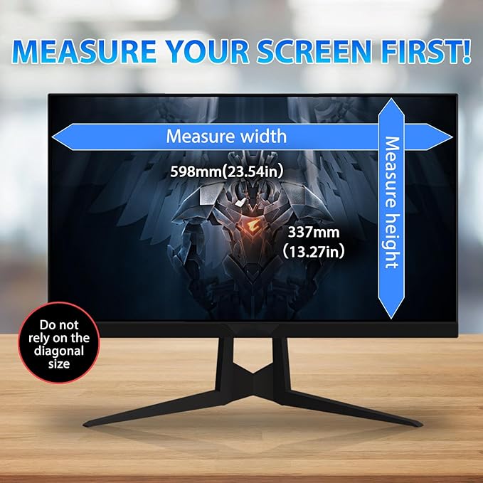 Magnetic Computer Privacy Screen, 27 Inch Removable Hanging Shield - Image 6