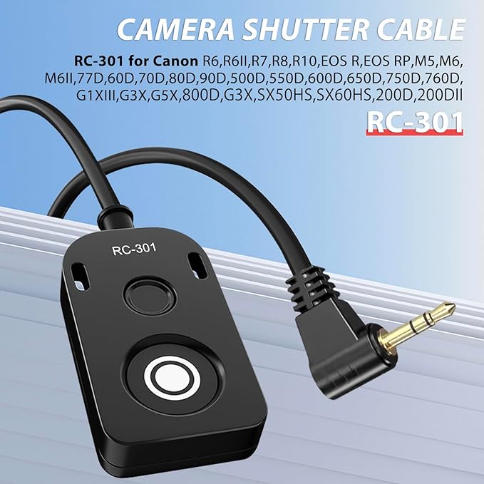for Canon/Fuji RC301-2.5mm Remote Camera Small Shutter Release Remote Control - Image 8