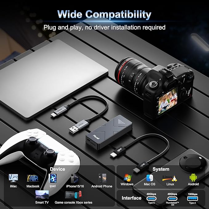 500GB External SSD, USB4 40Gbps Portable SSD 2TB - Image 5