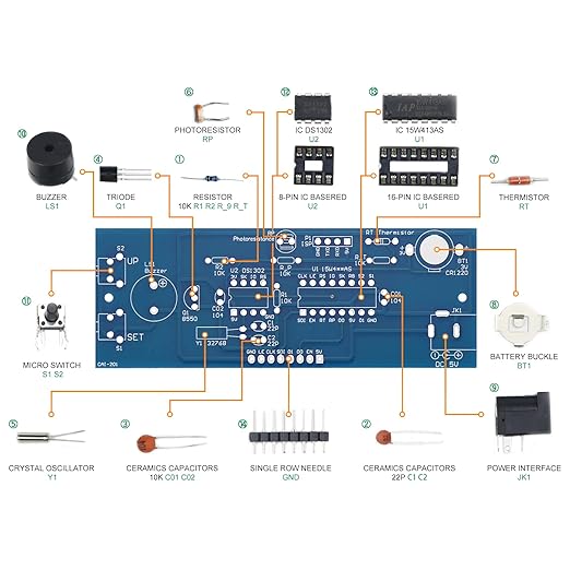 Soldering Practice Kit DIY RGB Digital Tube Adjustable Multifunctional Alarm - Image 3