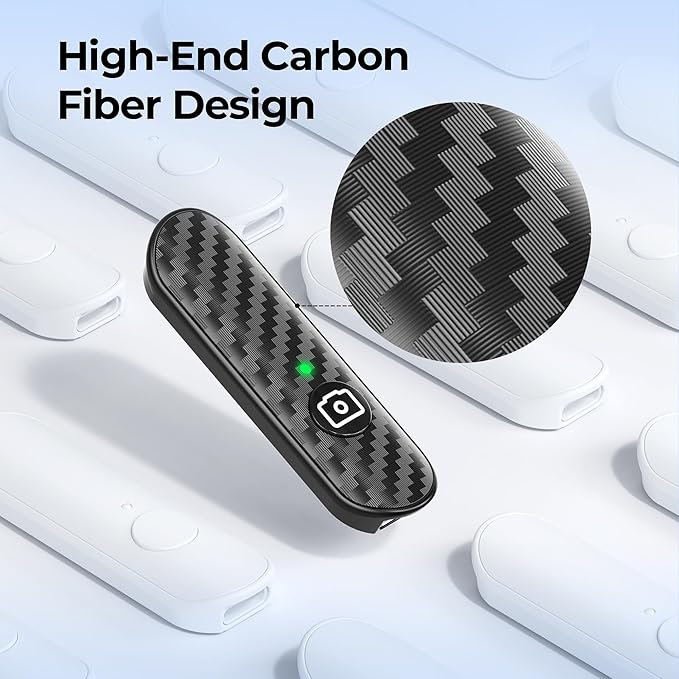 ATUMTEK Bluetooth Remote Shutter, Carbon Fiber Design, Rechargeable Camera - Image 4