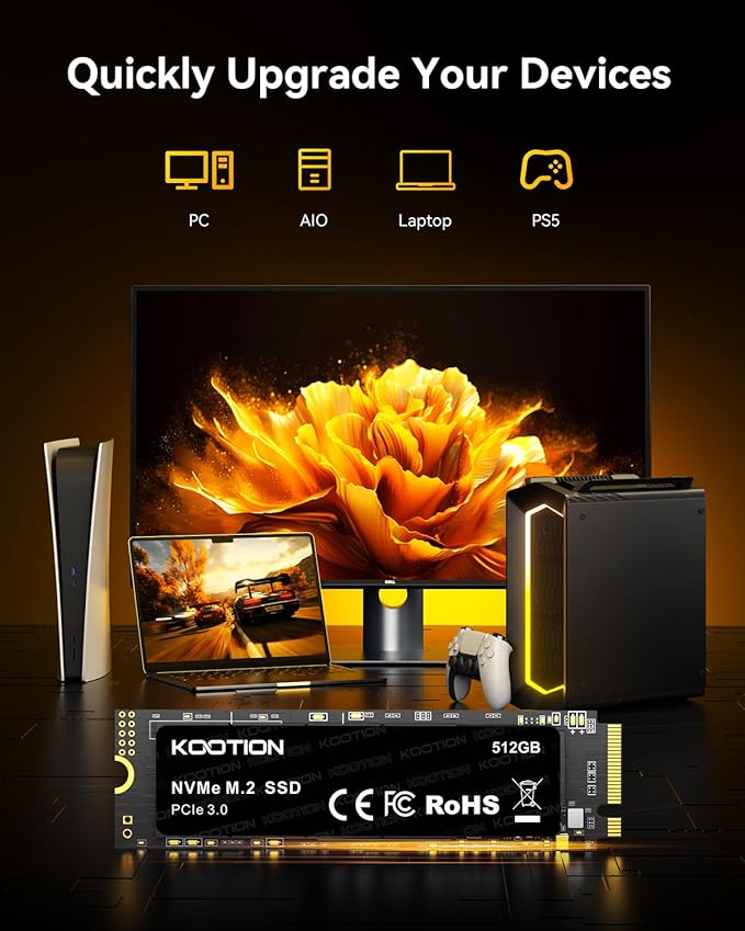 KOOTION 512GB PCIe 3.0 M.2 Internal Solid State Drive PCle 3.0x4 SSD NVMe M.2 - Image 6