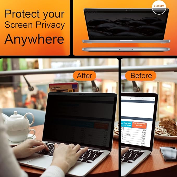 Mamol Magnetic Privacy Screen MacBook Pro 13 Inch, Removable Anti Blue Light - Image 5