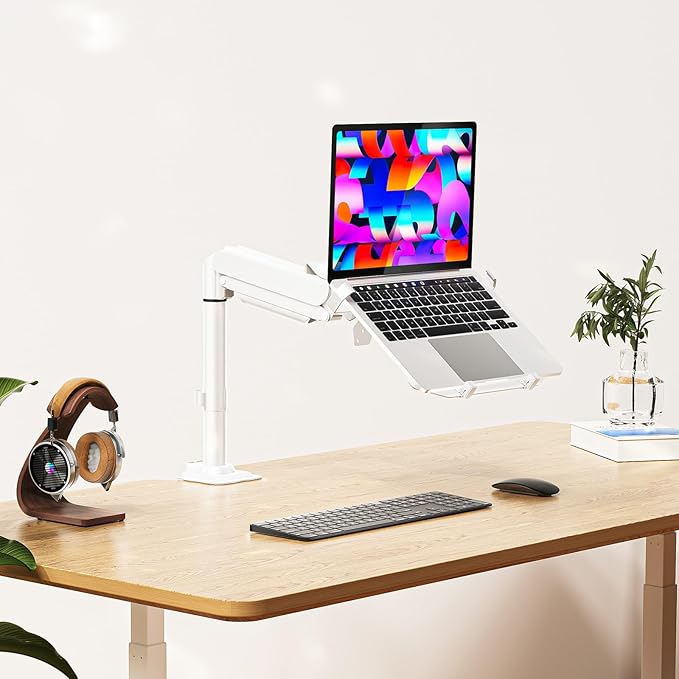 WALI Laptop Tray Desk Mount, Laptop Arm Mount Fits 10-15.6 Inch Notebook - Image 8