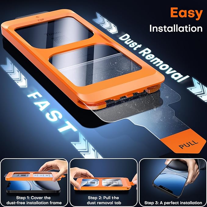 TOCOL for iPhone 12 mini Screen Protector 9H Hardness Military Grade - Image 3
