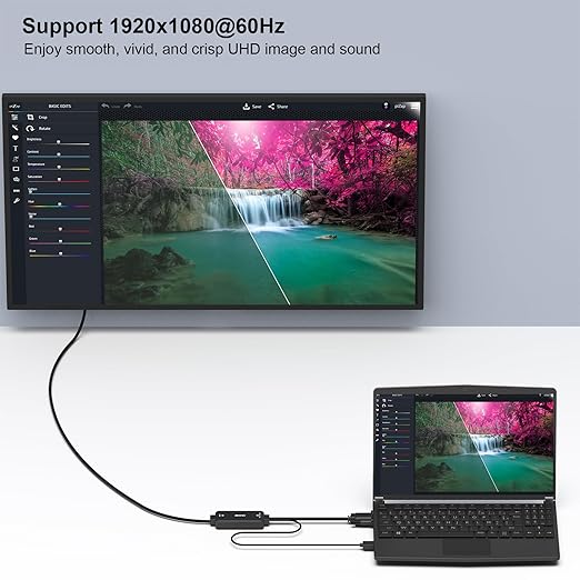 BENFEI VGA to HDMI Cable with Audio, 6 Feet 1080P Cable from VGA - Image 5