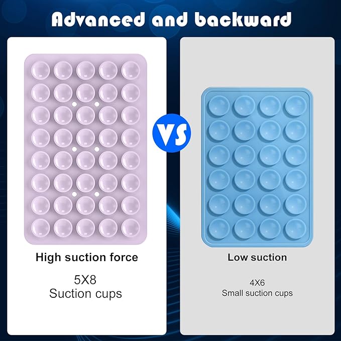 2PACK Silicone Double Sided Suction Phone Case Mount, Detachable Hands Free & - Image 4