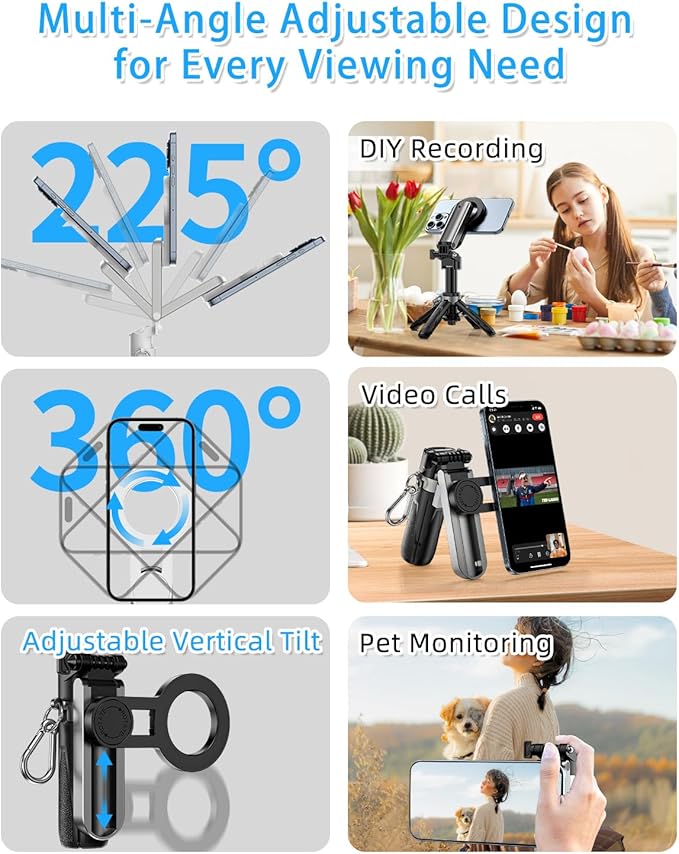 CloudValley Magnetic 4-in-1 Multifunctional Selfie Stick Tripod, Mini Portable - Image 5