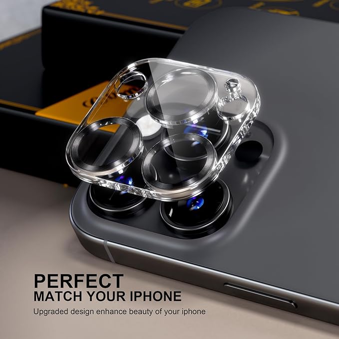beuxece for 6 Pack iPhone 16 Pro/iPhone 16 Pro Max Camera Lens Protector 9H - Image 5