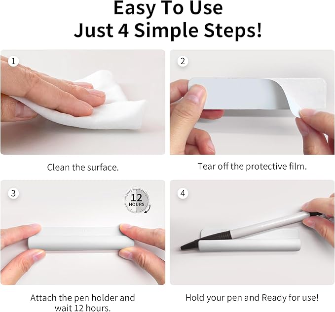 ELETIUO Pencil Holder For Most Pens, Self-Adhesive Stick To Notebooks, Silicone - Image 7