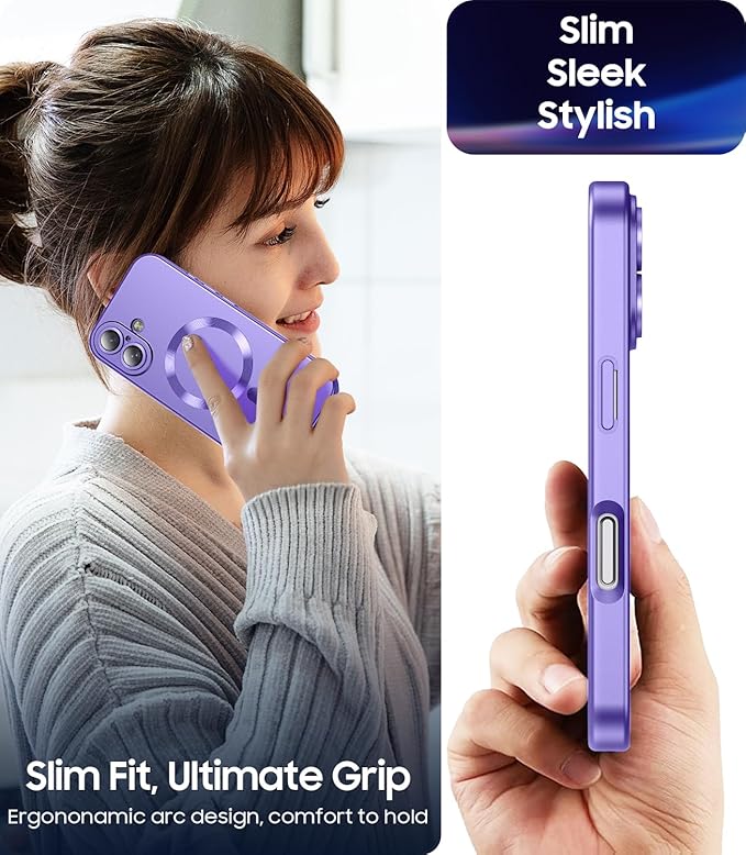 Magnetic for iPhone 16 Case Slim Soft Silicone Bumper Shockproof Metallic - Image 7