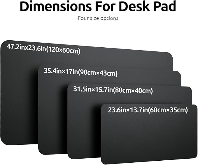 YSAGi Leather Desk Protector, Office Mat, Large Mouse Mat, Non-Slip PU Leather - Image 4