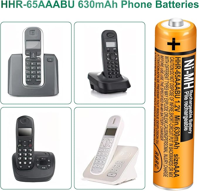 4 Pack HHR-65AAABU NI-MH Rechargeable Battery - Image 5
