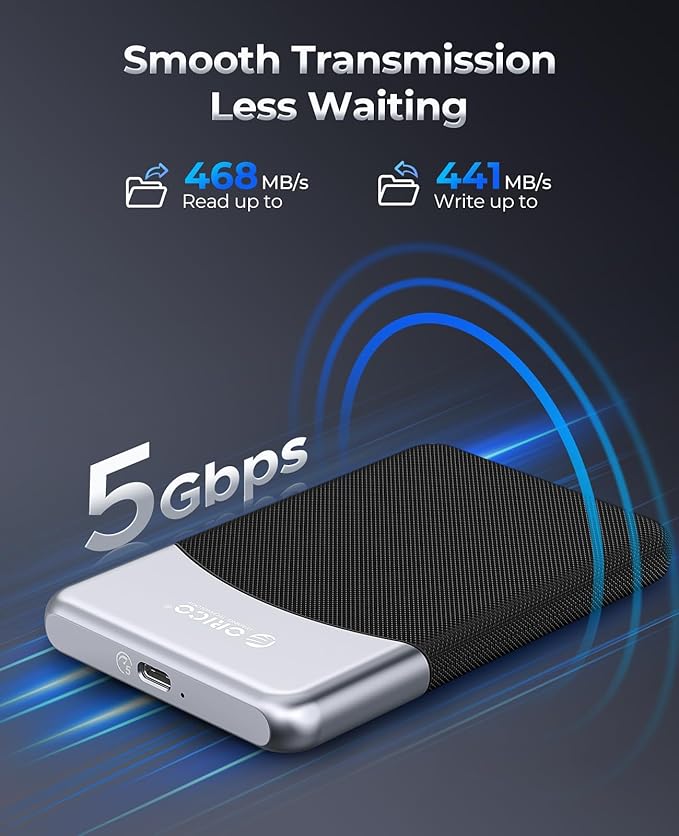 ORICO 512GB External SSD with 2 in 1 USB C Cable, Portable Solid State Drive - Image 3