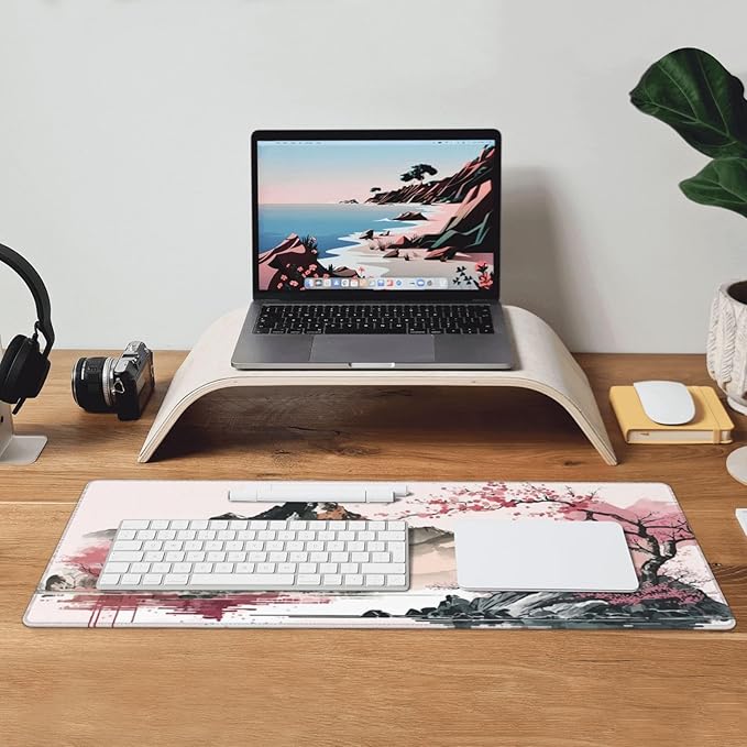 Watercolor Japanese Large Gaming Mouse Pad, Mouse Pad Gaming 31.5 x 11.8 in - Image 9