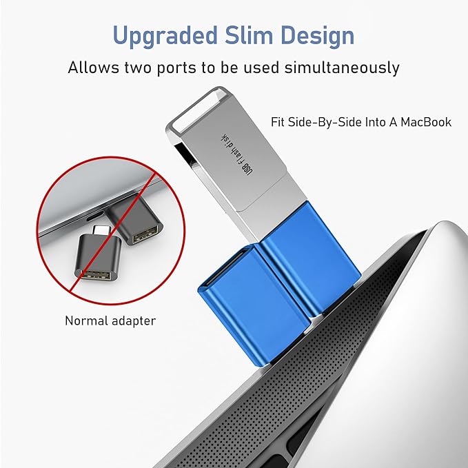 Basesailor USB C to USB Adapter 3Pack, USBC Male to USBA 3.0 Female OTG Adapter - Image 3