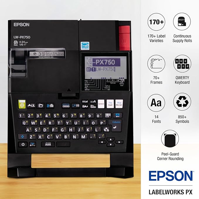 LABELWORKS Epson LW-PX750 Industrial Label Maker Kit - Image 4