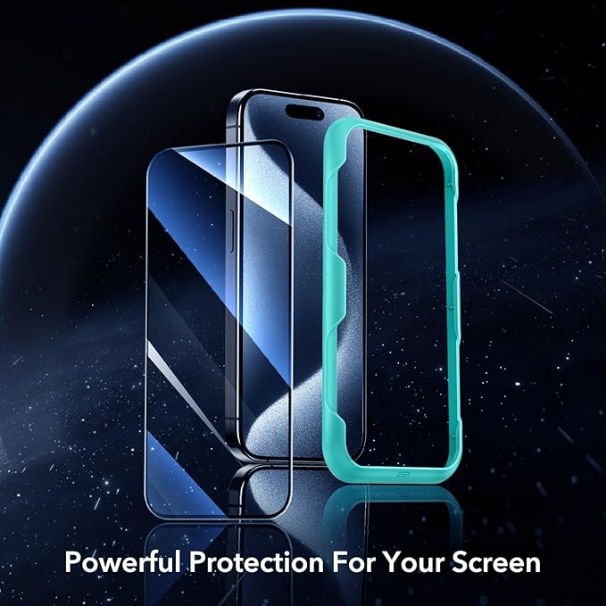 ESR 3 Pack for iPhone 15 Pro Max Screen Protector, Full Coverage Tempered Glass - Image 2