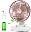 CONBOLA Small Desk Fan for Bedroom, 4000mAh Battery Powered Rechargeable Fan by CONBOLA