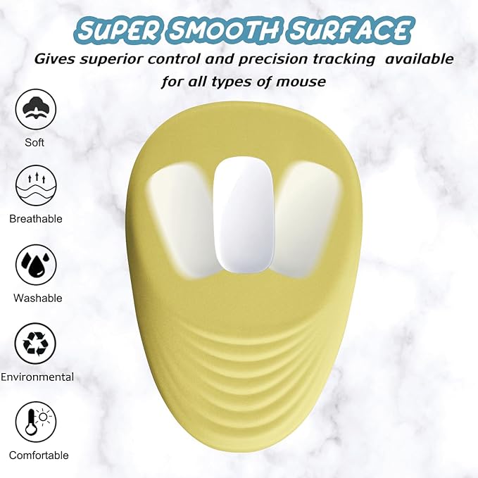 Ergonomic Mouse Pad Wrist Support, Foam Massage Design & Non-Slip PU Base - Image 2