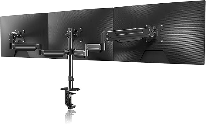 Pholiten Triple Monitor Desk Mount, Triple Gas Spring Monitor Arm - Image 8