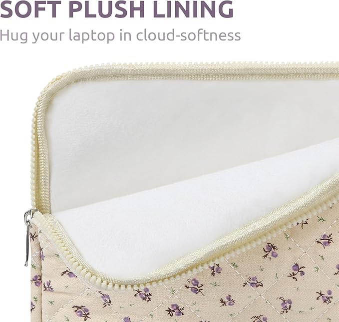 Puffy Laptop Sleeve 13-15.6 Inch Cute Quilted Laptop Protective Case Padded - Image 3
