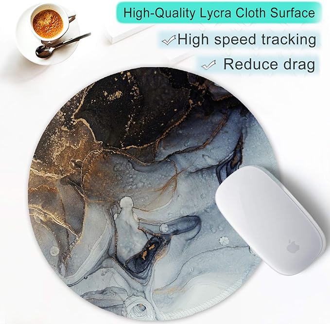 ITNRSIIET Round Mouse Pad with Stitched Edge Premium-Textured Waterproof - Image 6