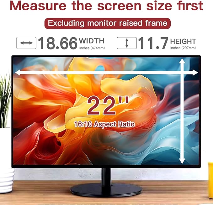 2 Pack 22 Inch Privacy Screen for Computer Monitor 16:10 Aspect Ratio, Eye - Image 6