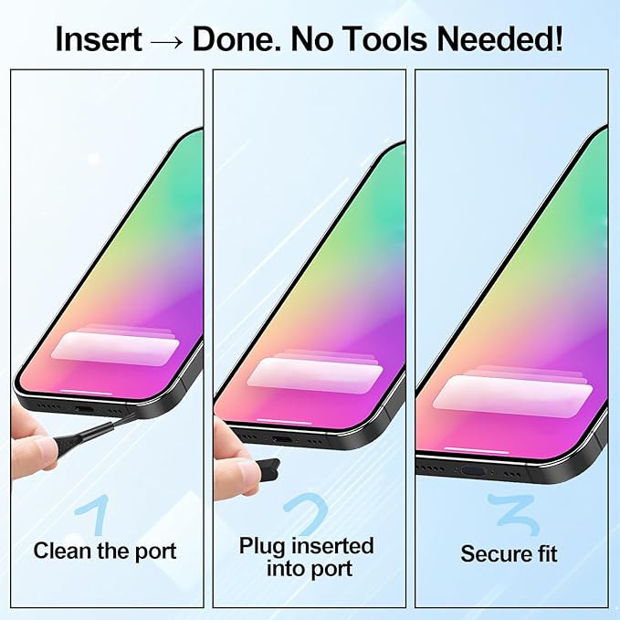 USB C Dust Plugs -Anti Dust Plug Cover Charging Silicone Port Covers - Image 3