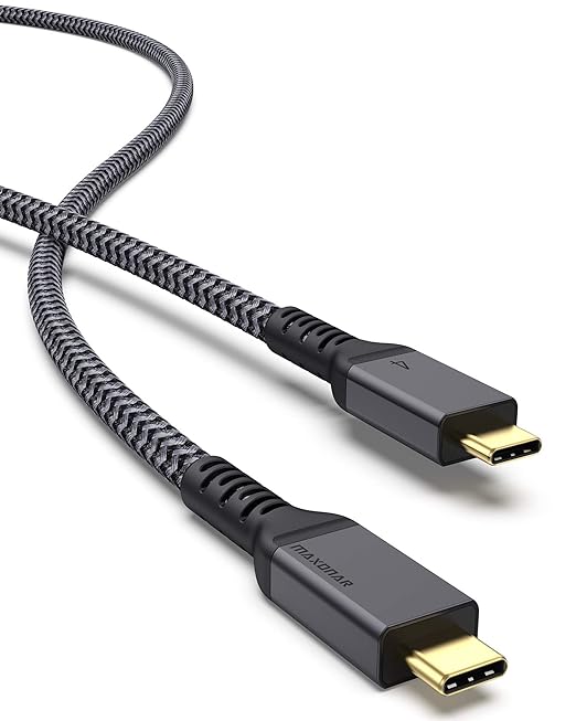 Maxonar Thunderbolt 4 Cable, 240W Thunderbolt Cable 40Gbps Sync 8K/5K@60Hz by Maxonar