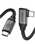 Silkland USB C Monitor Display Cable Right Angle 10FT/3M, 90 Degree USB C 3.2 by Silkland