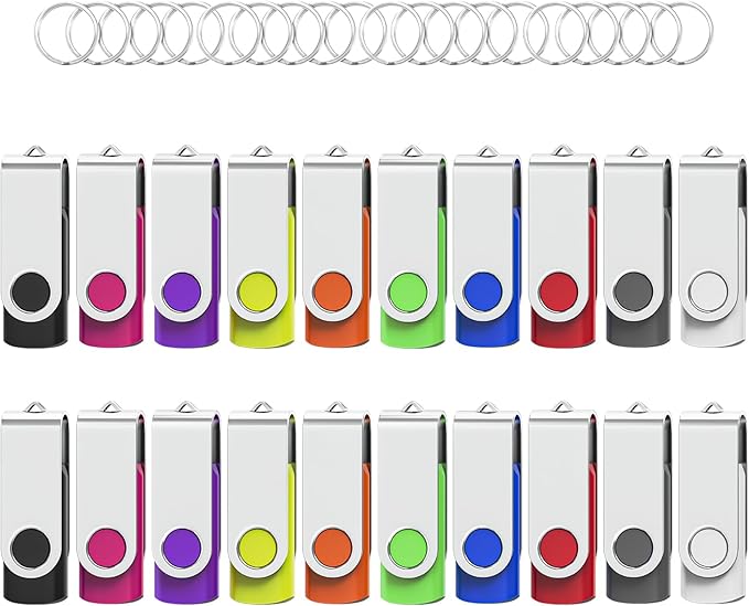 Flash Drives 2GB 20 Pack, Wooolken USB 2.0 Thumb Drives by WOOOLKEN