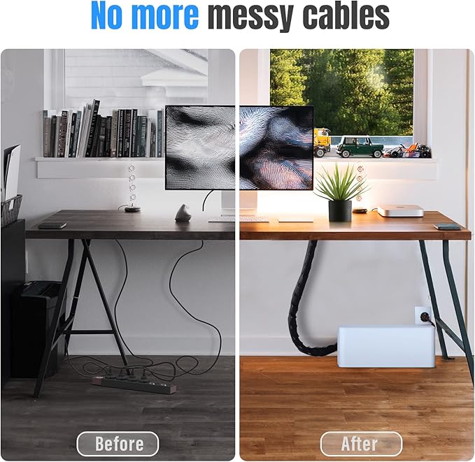 Large Cable Management Box, Cord Organizer to Hide Power Strip, Extension Cord - Image 7