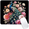 Square Mouse Pad Colorful Peacock by Goodsprout