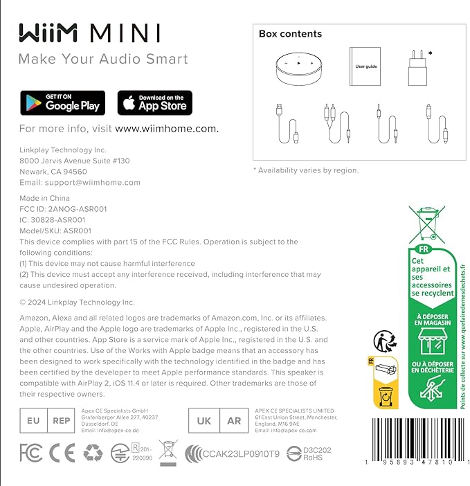 WiiM Mini AirPlay 2 Wireless Audio Streamer, Preamplifier, Works - Image 10