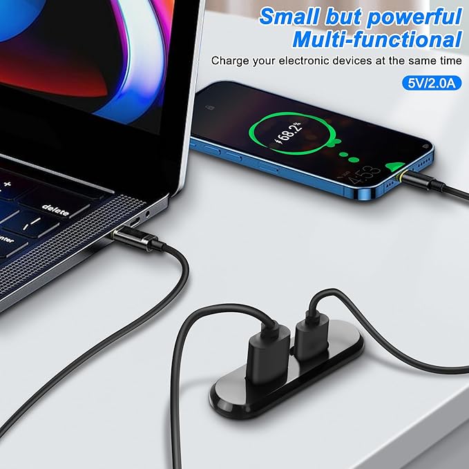 XMSJSIY USB USB C Desk Power Grommet Outlet 5V/2A USB/Type-C Embedded Charging - Image 6
