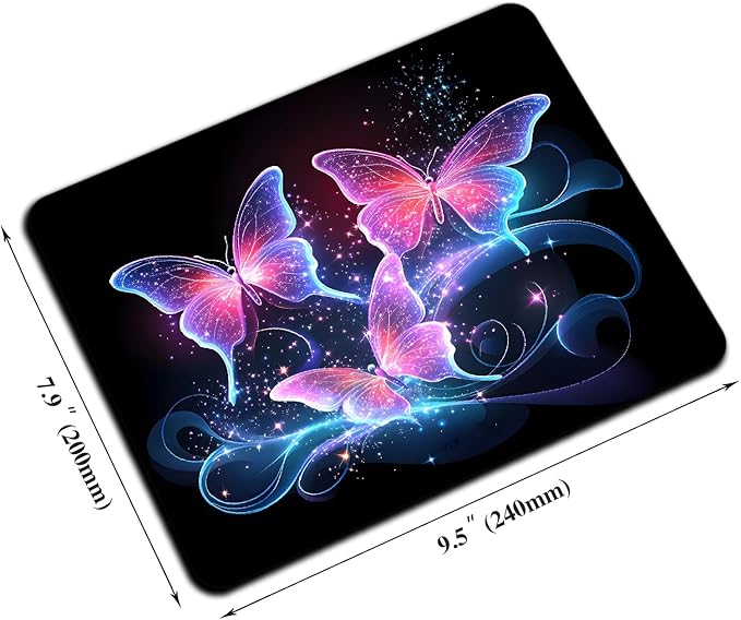 Mouse Pad, Cute Glitter Butterfly Mouse Pads - Image 2