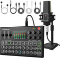 RHM Podcast Equipment Bundle, All-in-One Audio Interface DJ Mixer by RHM