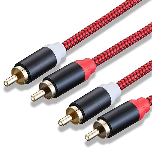 RCA Cable 6Ft, 2Rca Male to 2-Rca Male Audio Stereo Subwoofer Cable - Image 2