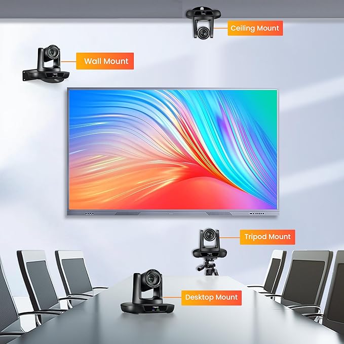 PTZ Camera 4K Conference Room Camera USB3.0/HDMI Live Streaming 12X Optical - Image 8