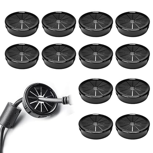 12 Pcs Cable Grommet, Snap Bushing 1-9/16" Mounting Diameter, Flexible by BOPOREAE