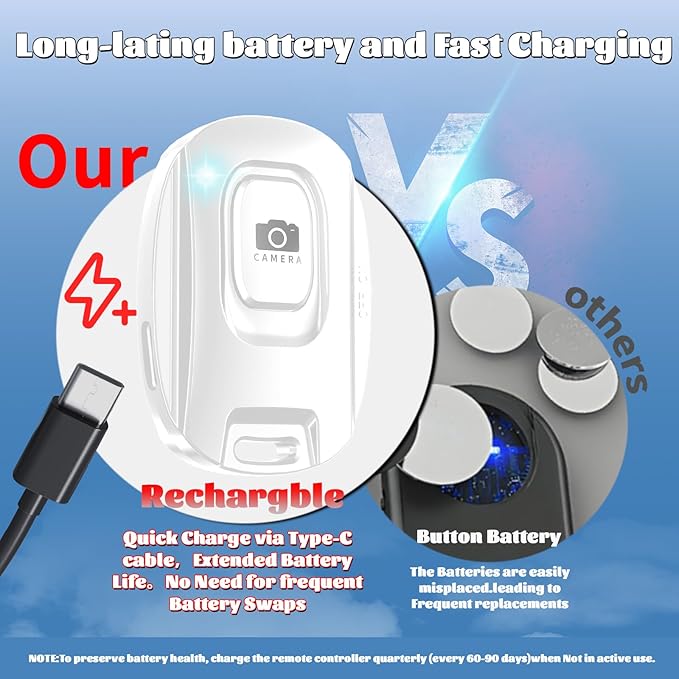 MAIRAN Rechargeable Wireless Camera Remote Shutter - Image 2