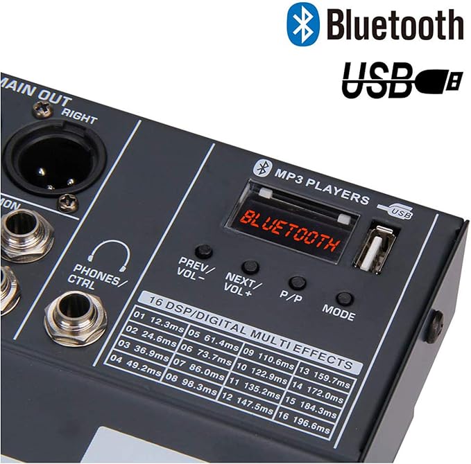 Boytone BT-60MX, 6 Channel Bluetooth Audio Mixer - Image 5
