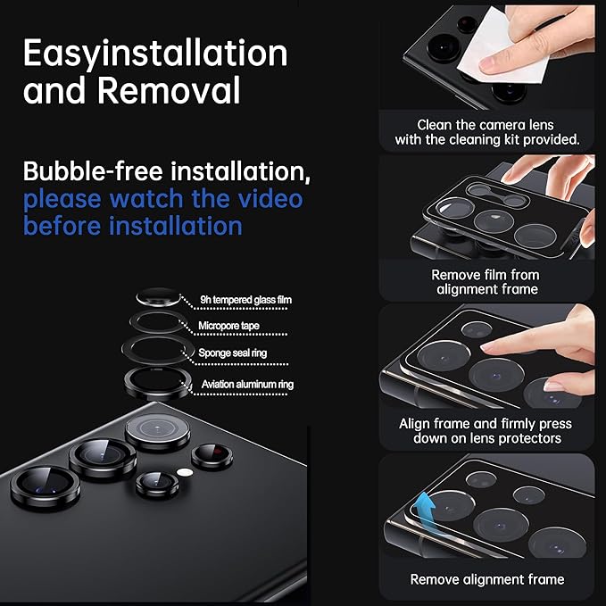 For Samsung Galaxy S23 Ultra Camera Lens Protector, Individual Lens Protector - Image 7