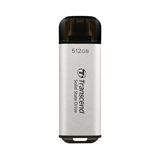 Transcend 512GB External SSD, USB 3.2 Gen2, Portable SSD by Transcend