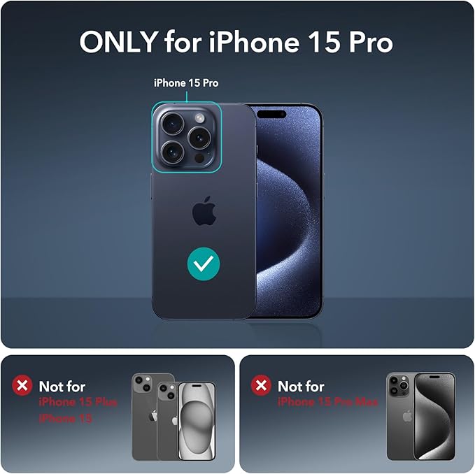 ESR 3+2 Pack for iPhone 15 Pro Screen Protector, Full Coverage Ultra-tough - Image 9
