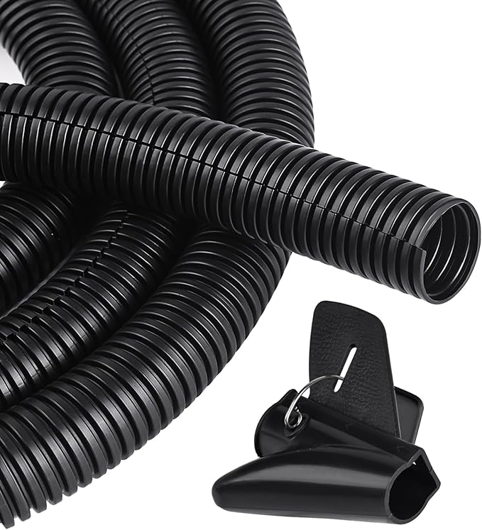CrocSee 10ft - 1 inch Flame Retardant Split Wire Loom Tubing - Flexible Wire by CrocSee